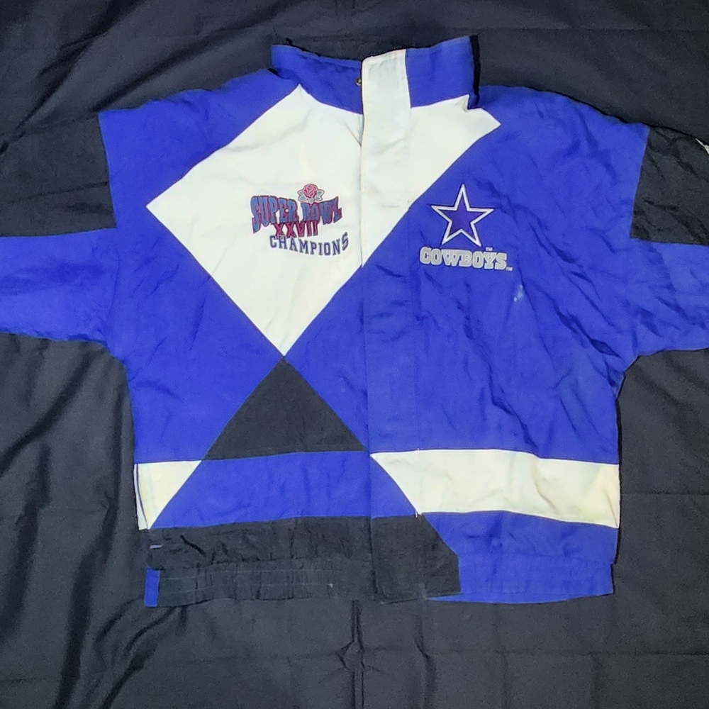 VTG NFL 1993 Dallas Cowboys Apex One Super Bowl XXVII Champions Puffer Jacket Lg